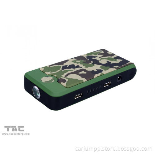 12000mah Arm Green Portable Jump Starter with Double USB and Flashlight